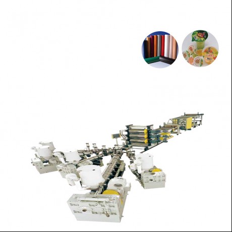 PP, EVA, EVOH, PS kaj PE Multi-Tavola Folio-Co-Extrusion Linio