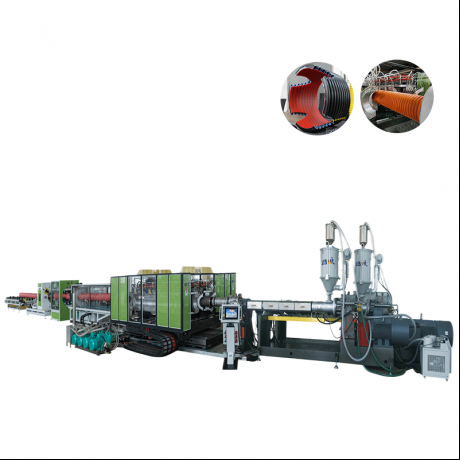 HDPE / PP / PVC Horizontala Tipo Duobla Muro Ondumita Pipa Elstara Linio